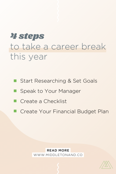 4 steps to take a career break this year